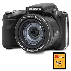 KODAK Pixpro Astro Zoom AZ425 - Cámara Digital Bri...: CAPACIDAD ÓPTICA: un zoom ultra largo de 42x con estabilización óptica de imagen permite realizar primeros planos, panorámicas o vídeos HD con una claridad excepcional de 20 megapíxeles Fácil de usar: la cámara KODAK M35 es una cámara fácil de usar q...