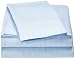 Comfort Linen 300 Thread Count Cotton Dobby Stripe Sheet Set- Assorted Colors/sizes, Twin - Light Blue