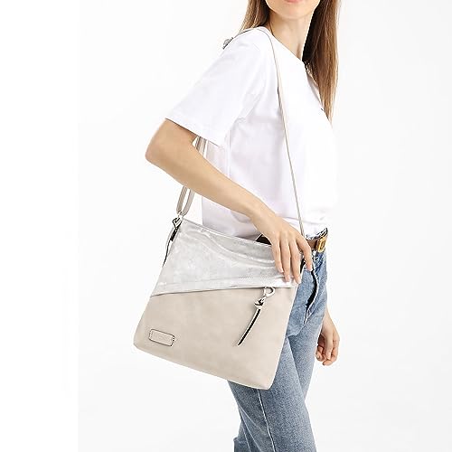 Medium Crossbody Bags for Women Trendy, Leather Cross Body Bag Purses and Travel Shoulder bag with Multi Pockets2