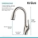 Kraus KPF-1674SFS Merlin Dual Function Pull, Faucets for Kitchen Sinks, Single-Handle, 16 Inch, Modern Spot Free Stainless Steel