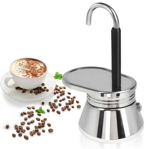 1 Cup Single Tube Moka Pot Stainless Steel Mini Coffee Maker