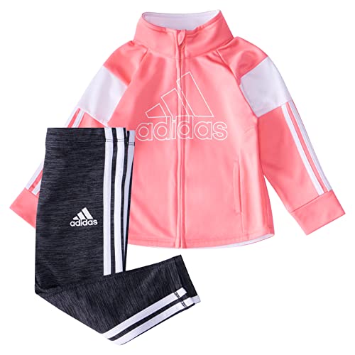 Survêtement adidas tricot veste et legging pour bébé fille en rouge acide 9 mois