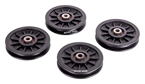 Mount Hood Gym Pulley 4" Inch Black with inbuilt Bearing & B...