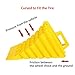 YIFAIIX Wheel Stopper, 2 Pack Wheel Chock with Carrying Handle, Tire Chocks for Car, Travel Trailers, RV, Truck, 3500kg Load Capacity, Bright Yellow Color