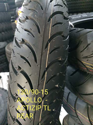Image of Apollo tyres Actizip R5 130 /90-15 Tubeless Rear Tyre, Rear.