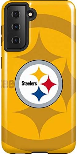 Skinit Pro Phone Case Compatible with Galaxy S21 5G - Officially Licensed NFL Pittsburgh Steelers Double Vision Design