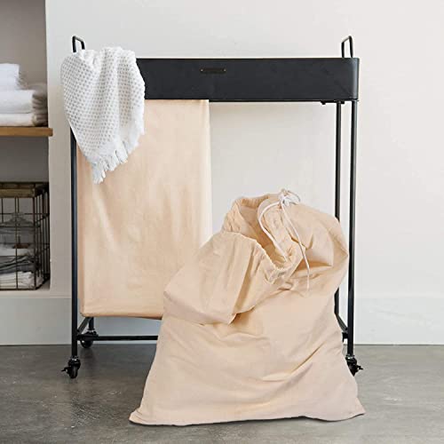 Sweet Needle extra großen Wäschespeicher-Einkaufstüten, 71 x 91 cm (28 x 36 Zoll) 75 l - 100% Baumwolle, sehr langlebig, Zugschnur mit Kabelverschluss, Maschinenwäsche und wiederverw