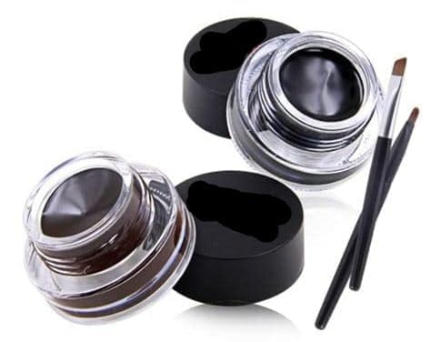 SPICKY KIK Gel Eyeliner – Waterproof & Smudge-Proof Eye Liner, Long-Lasting Formula, Smooth Application, Quick Dry, Transfer-Proof Eye Makeup for Women (Black + brown)