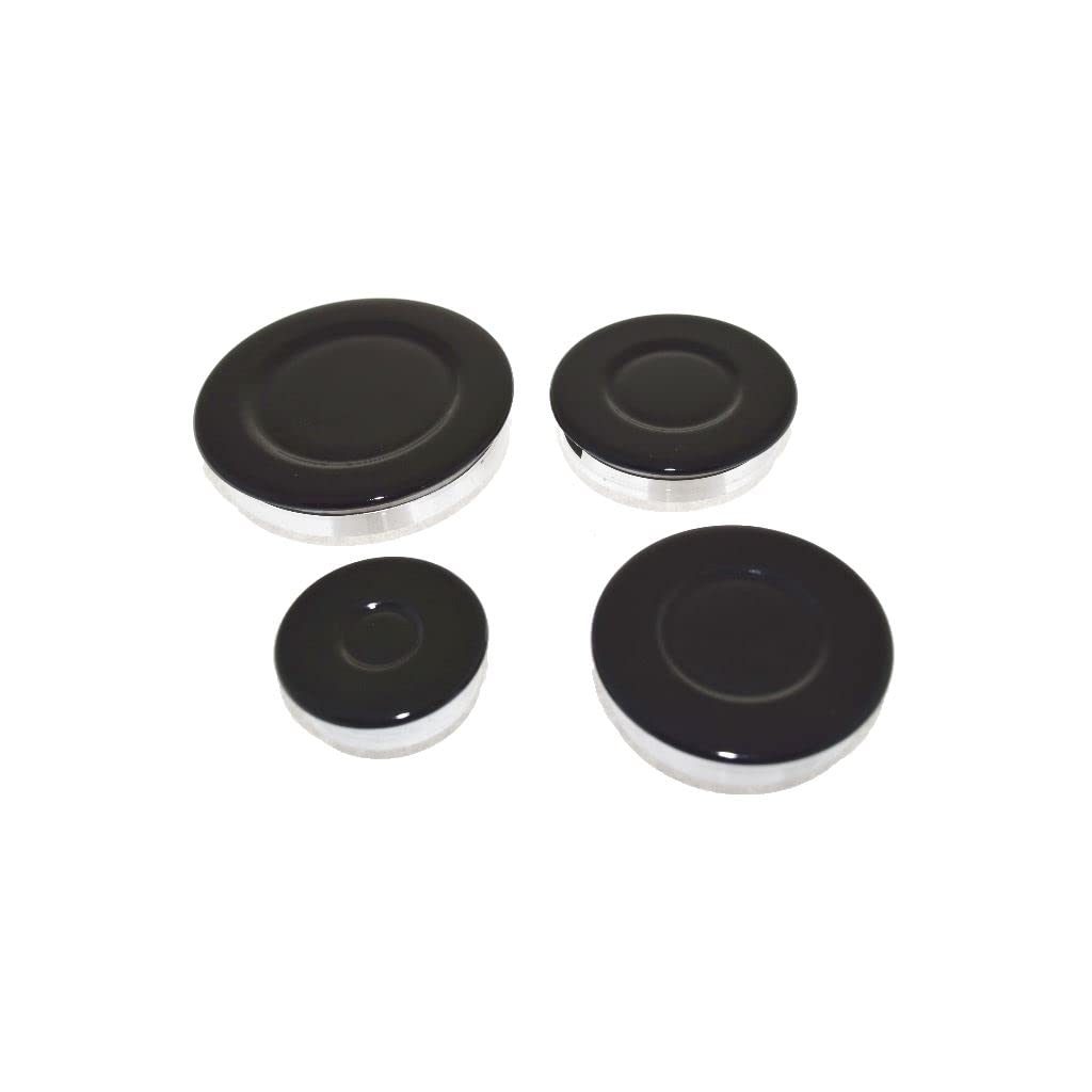 Ufixt Oven Cooker Hob Gas Burner Crown & Flame Cap Kit for Nardi and New World Small: Cap - 55mm - Medium: Cap - 75mm - Medium: Cap - 75mm Diameter x 3mm, Base - 68.5mm Diameter x 18mm (26mm inc.
