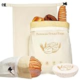 KINDLUME 2 Pieza Bolsa Pan, Bolsa Pan Tela, Estuche Reutilizables De Cera De Abeja y Algodón, para Fresh Fresco y Almacenamiento De Alimentos Diario