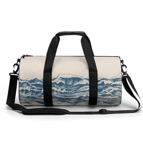 Sac de sport Vagues de l'Océan, fini le désordre pour votre gym et vos voyages.