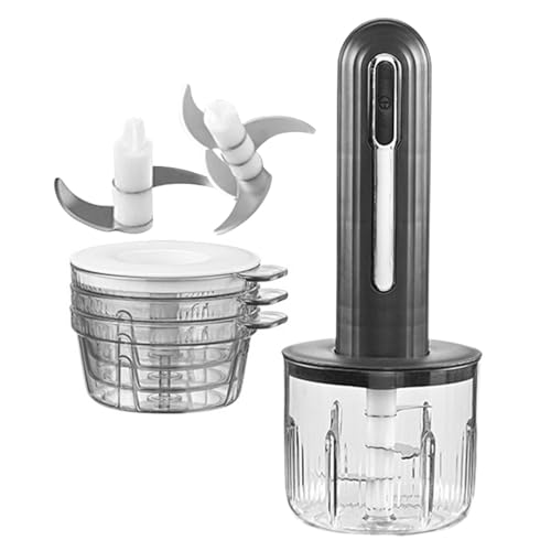 Schiacciaverdure senza fili - Componente robot da cucina automatico, batteria da 1300 mAh più progettazione di potenza da 30 W, attrezzatura da cucina | Tritacarne per cipolla e insalata di carne, fru