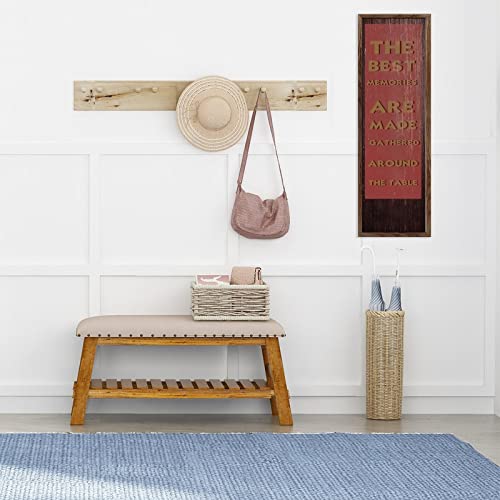 Panneau mural bois vintage 15x51cm decoration rustique - 3