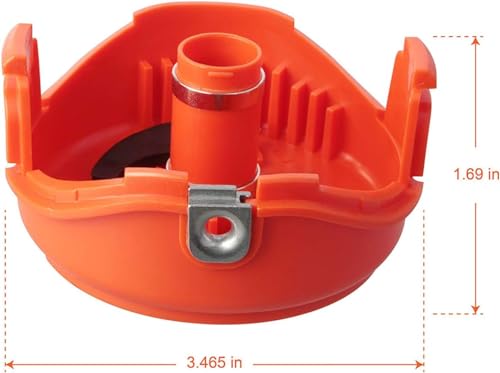 SF-080 Trimmer Spools Cap Covers Compatible with Black Decker GH3000 LST540 Weed Eater with 90583594 Cap Covers Parts Auto-Feed Single Line (2 Pack) - Thumbnail 2