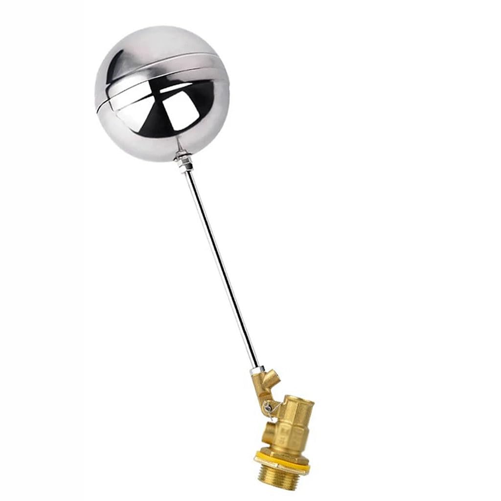 1/2inch 3/4inch 1inch Brass Float Valve - Stainless Steel Floating Ball Valve for Cold and Hot Water(1/2inch)