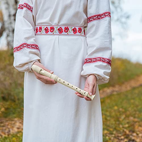 3 Pack 8 Hole Soprano Recorders Descant Flute, Fingering Recorder Instrument With Cleaning Rod And Storage Bag, Soprano Recorder Instrument For Beginners Kids (White) #TOP6