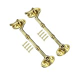 DIMENSIONES: Longitud del gancho: 105mm/4,1"; Diámetro del cuerpo principal del gancho: 6mm/0,24"; Tamaño del tornillo: 3.5mm/0.14"; Material: Latón; Color: Dorado.