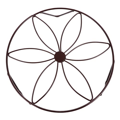 ibasenice Supporto Portafiori in Ferro Battuto, Portavasi da Balcone Decorativo, Struttura Robusta per Interni Ed Esterni, Base Stabile per Vaso di Fiori, per Giardino, Cucina e Scrivania