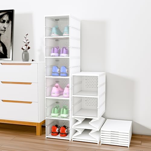 Kuber Industries 6-Layer White Plastic Shoe Rack - Image 2