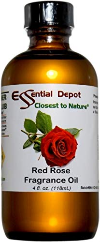 Red Rose Fragrance Oil - 4 oz - Supplied in 4 oz. Amber Glass Bottle with Black Phenolic Cone Lined and Safety Sealed Cap
