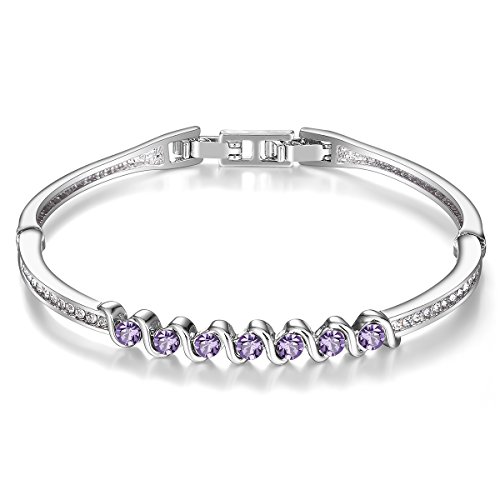 Menton Ezil Bracelet jonc en Cristal Candy, Sept Pierres, avec Cristaux de Swarovski Elements