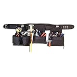 CLC Custom Leathercraft 5605 Professional Carpenters Combo Tool Belt, Black, 18 Pocket