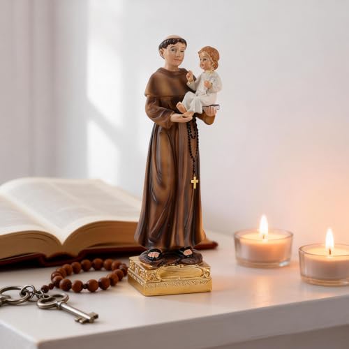 Estatua de San Antonio de Padua de Resina 11.8 pulg miniatura 3