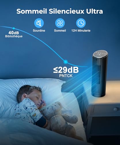 Ventilateur colonne de tour silencieux PNTCK avec télécommande - 6