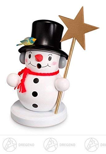 Fumeur bonhomme de neige avec étoile pour raviver les souvenirs d'enfance