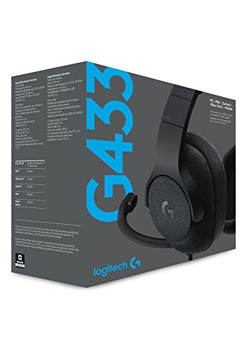 Headset Gamer Logitech G433 7.1 Surround Preto - 981-000667
