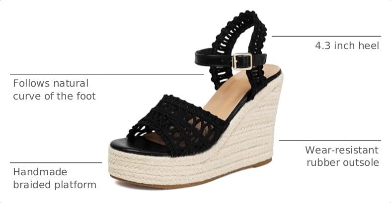 Image of Espadrille Wedge Sandals for Women Platforms & Wedges