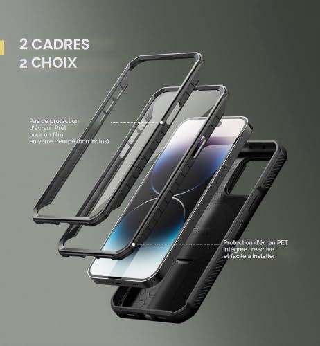 Coque iPhone 14 Pro Max avec couverture caméra coulissante noire - 6