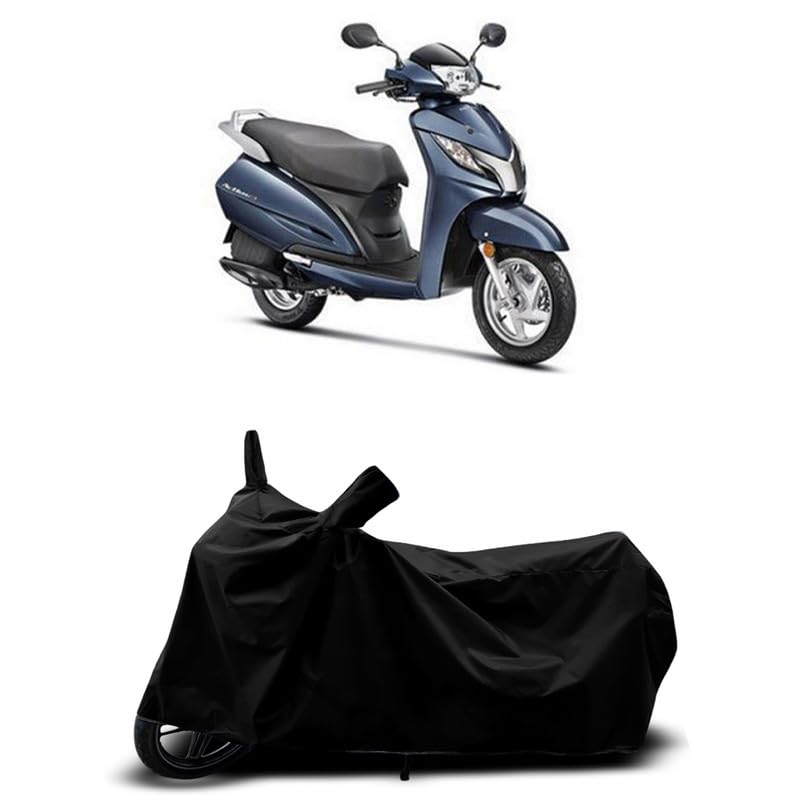 Image of DUFFEL-All Two Wheeler Bike /Scooty Body Cover Used for Activa 125 Heat Protectio /Water Resistance /UV-Rays /Birds Dropping /Scratchproof /Dust Proof /Waterproof All Variants [Black]