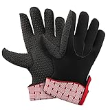 Kitchen Grips 5-Finger Glove Set of 2, 11 Inch, Cherry/White Woven (120202-11)