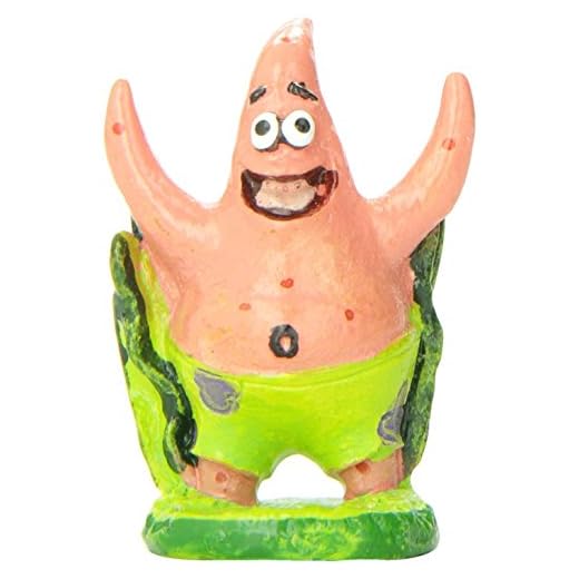Penn-Plax Officially Licensed Spongebob Squarepants Aquarium Ornament – Patrick (Mini/Small Size) – Perfect for Freshwater and Saltwater Tanks