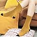 SyXIOP Yellow Fashion trendy crew socks running casual wicking tube socks size (2-Pair)