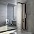 BWE Shower Tower Bathroom Shower Panel System Stainless Steel Multi-Function Shower Panel with Rainfall Waterfall Shower Head Massage Jets Tub Spout, Black