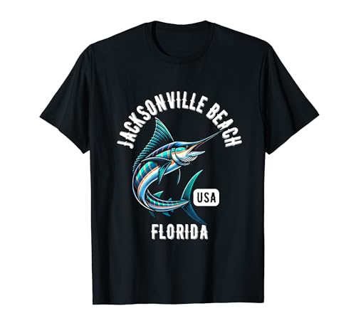 Jacksonville Beach Florida USA Diseño de pesca Camiseta