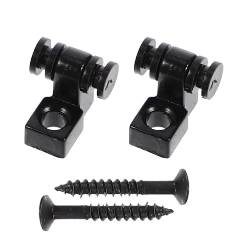 GAXIRE 2pcs Black Electric Guitar String Trees Roller String Retainers with Metal Headstock Guides for Stable Tuning and Alignment Electric Guitar Parts Accessories