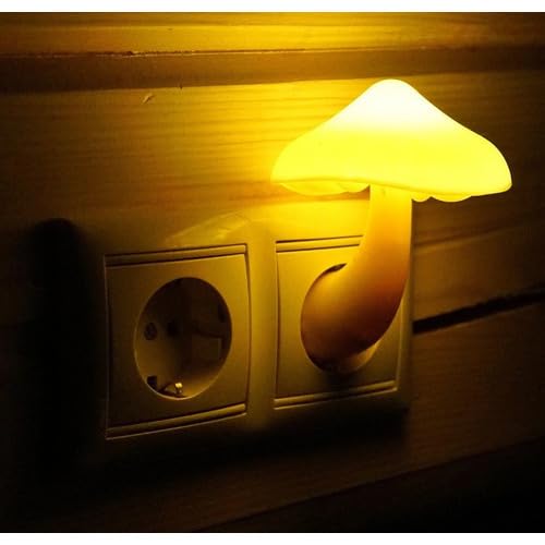 Abajur De Tomada - Luz Noturna De Tomada De Cogumelo - Led - Sensor