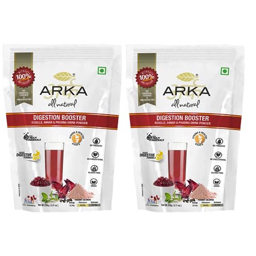 Image of Arka All Natural Digestion Booster | Caffeine Free | Health & Nutritional Instant Energy Drink Powder Mix Powder - 215g Each*2 Pack