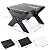 Odoland Camping Campfire Grill, Portable Folding Charcoal Grills, Backpacking BBQ Grill, Heavy Duty Firepit Grill with Carry Bag for Outdoor Cooking, Bonfire, Patio, Backyard