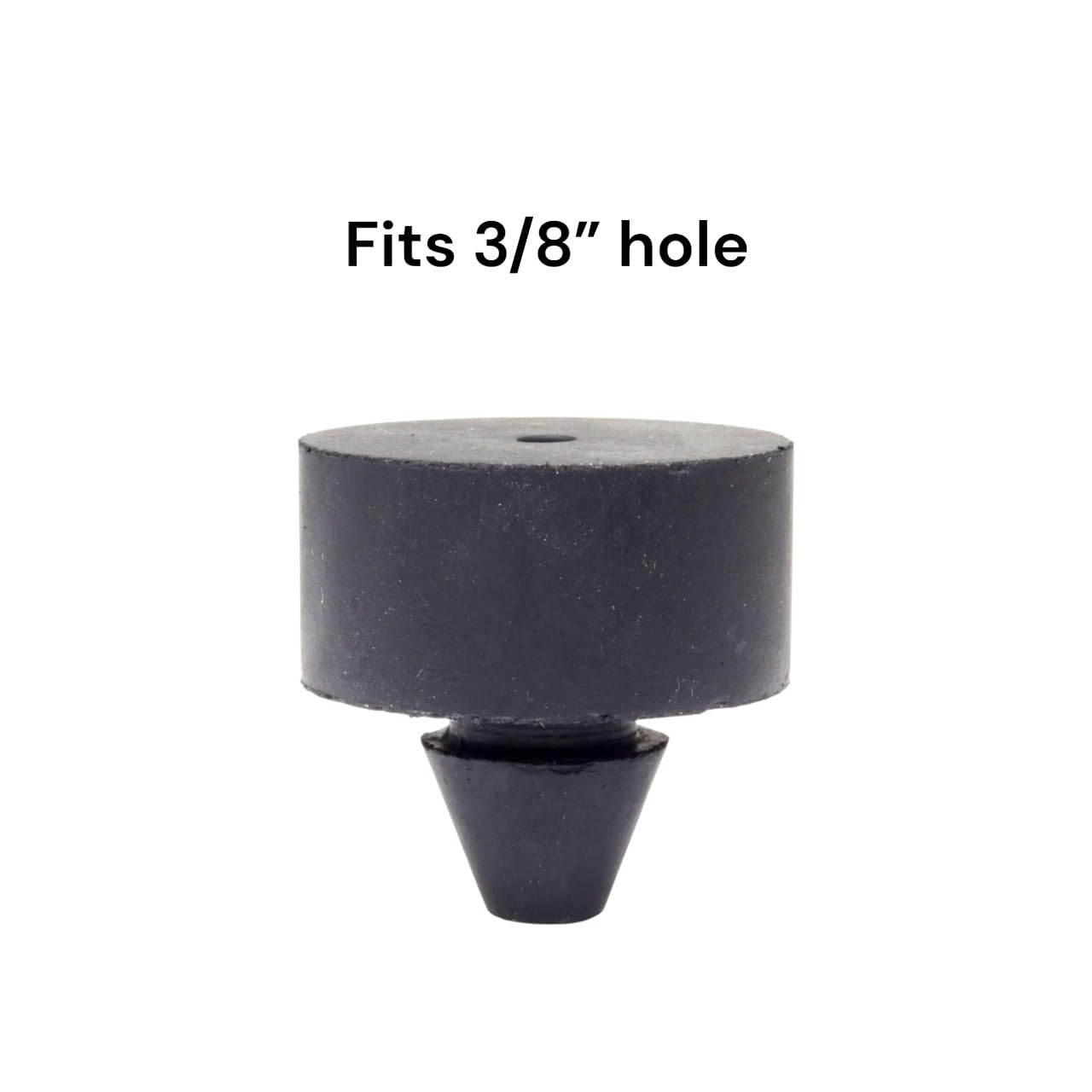 Push-in Rubber Grommet Bumper Fits 3/8" Hole - 1/2" Diameter - 1/2" Height - 1/8" Panel Thickness (24 Pack)