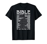Bible Emergency Numbers Funny Hotline Tshirt Christian Gift