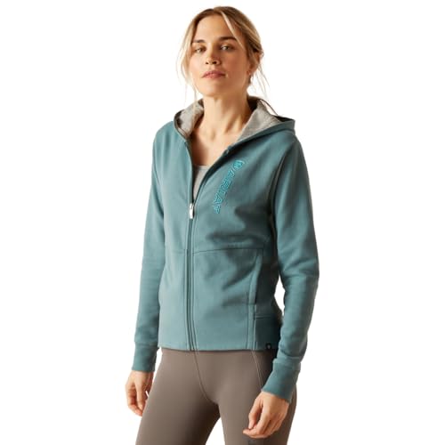 Sweat à Capuche Ariat zippé contre le vent coupe XS Lac des Glaciers