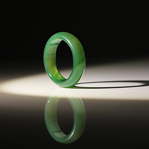 Whitestone Jewelry Co. Alameda Green Agate Chakra Stone Ring (Size 7) #TOP2