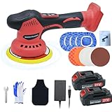 【2025新登場】電動ポリッシャー 車 ポリッシャー 8段変速 2800-6000RPM 21V 2×2000mAh 最大150mm対応 コードレス 充電式 研磨機 ワックス 鏡面磨き 傷消し ダブルアクション 車両メンテナンス 洗車用 バッテリー残量表示 軽量 日本語説明書付き PSE認証済み レッド