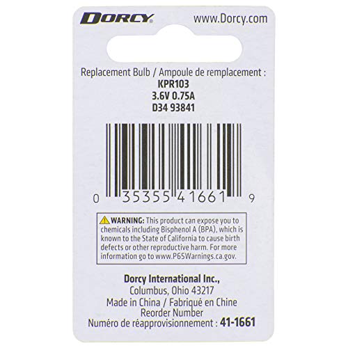 Dorcy 41-1661 3D - 3.6V 0.75A Bayonet Base Krypton Replacement Bulb, 2-Pack