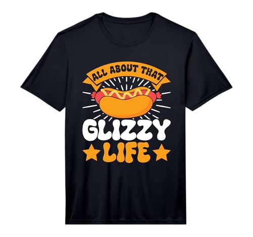 Mens All About that Glizzy Life Glizzy Gobbler Hot Dog Performance T-Shirt