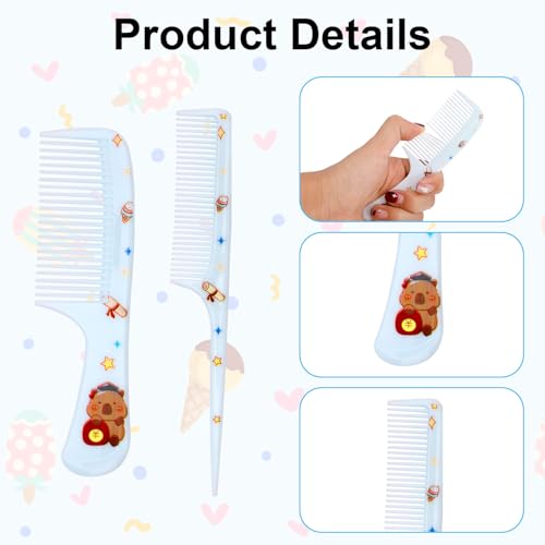 Set de 2 Peines Plásticos para Niñas Azul miniatura 3